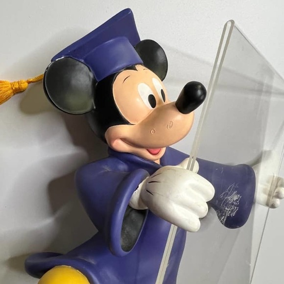 Vintage Disney Mickey Mouse Graduation Frame Holder Figurine - Picture 5 of 8